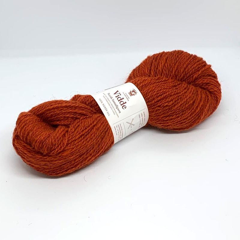 Vidde lamullgarn, rustrød