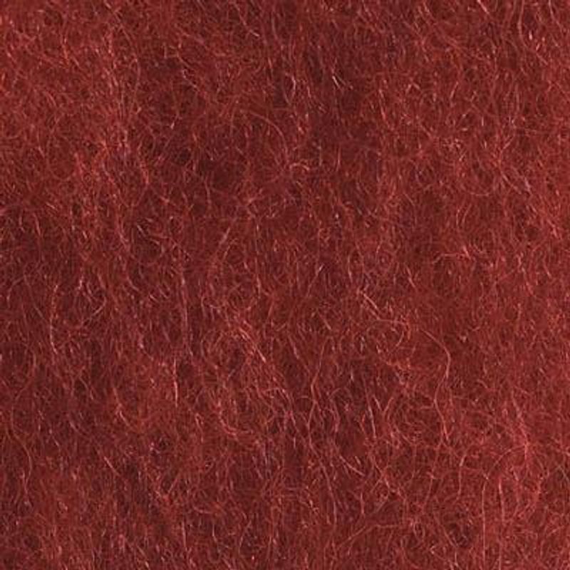 Kardet ull, dyp rød 100g