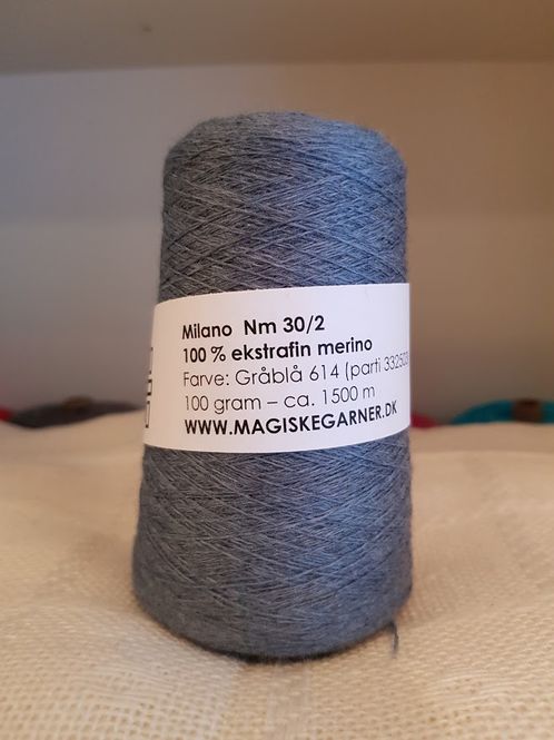 Hovedbilde Merino ull 30/2 f. Gråblå 614