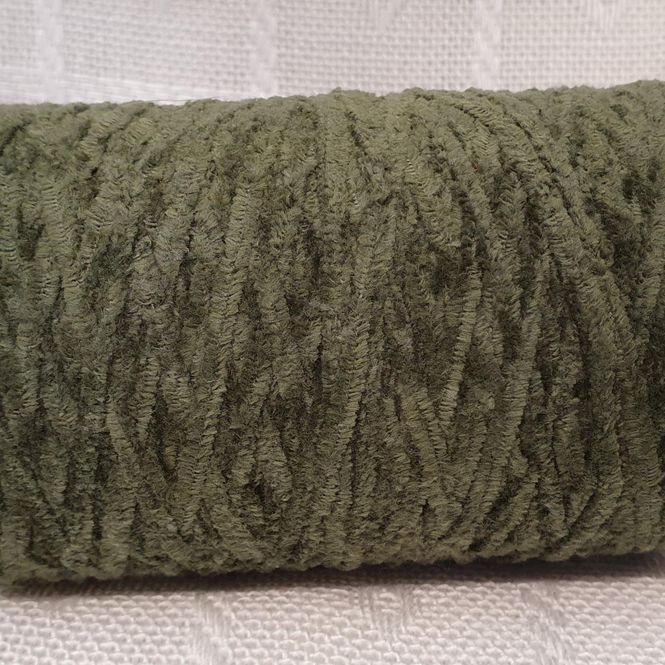 Hovedbilde Chenillegarn Mørk grønn