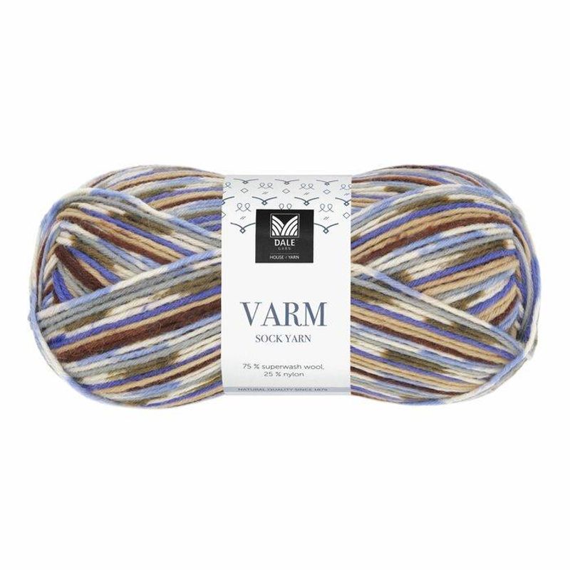 Varm - Beige/Brun/Blålilla print